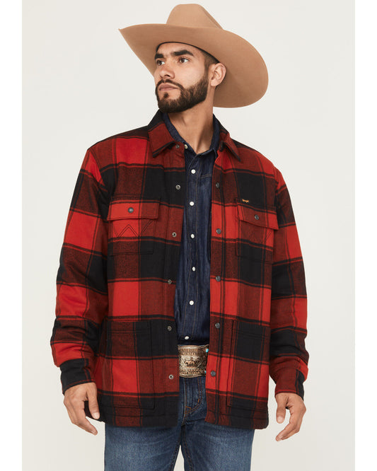 Men's Sherpa Lined Flannel Shirt Jacket
