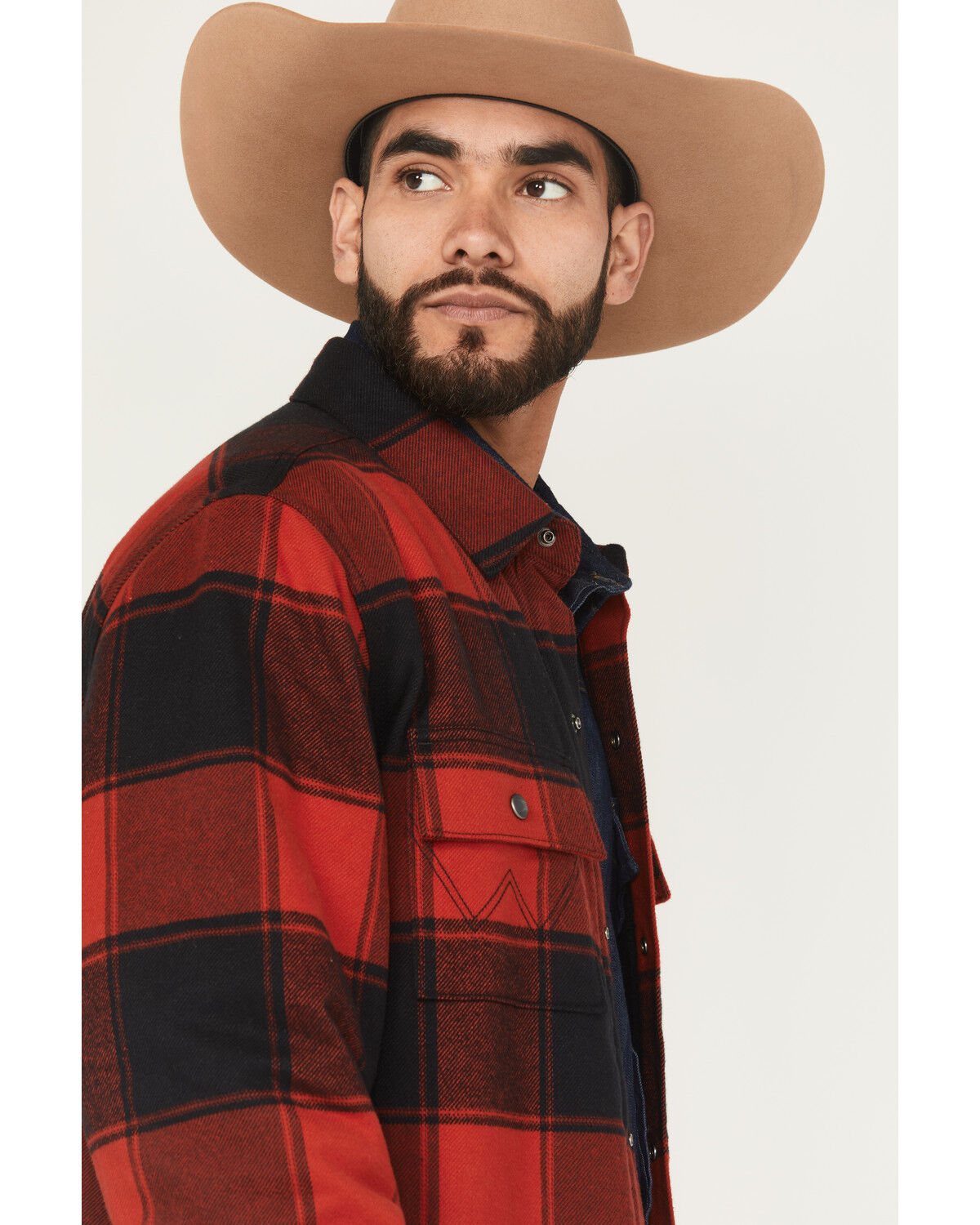 Men's Sherpa Lined Flannel Shirt Jacket