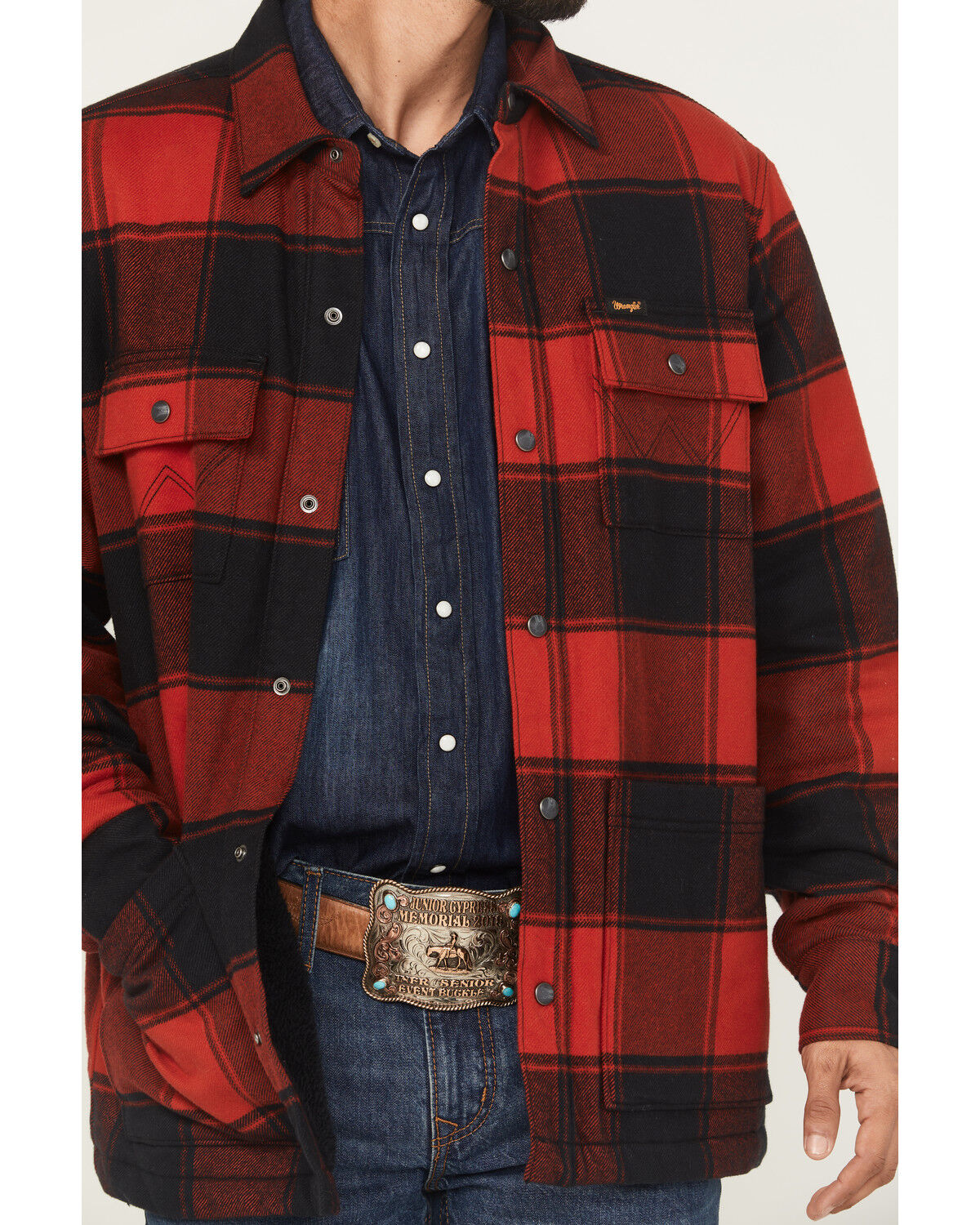 Men's Sherpa Lined Flannel Shirt Jacket