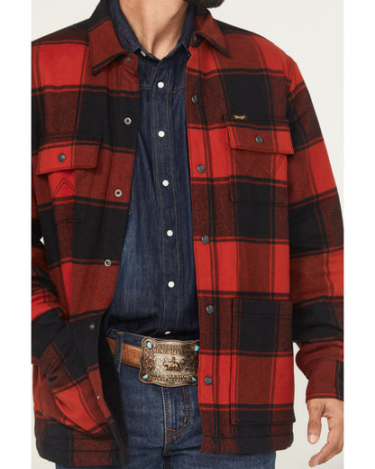 Men's Sherpa Lined Flannel Shirt Jacket