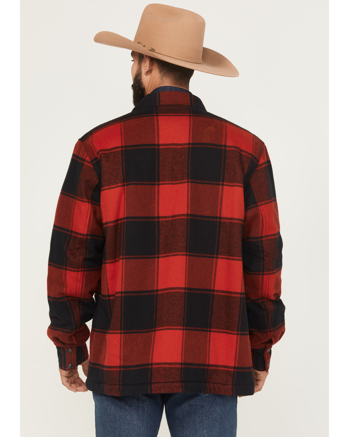 Men's Sherpa Lined Flannel Shirt Jacket