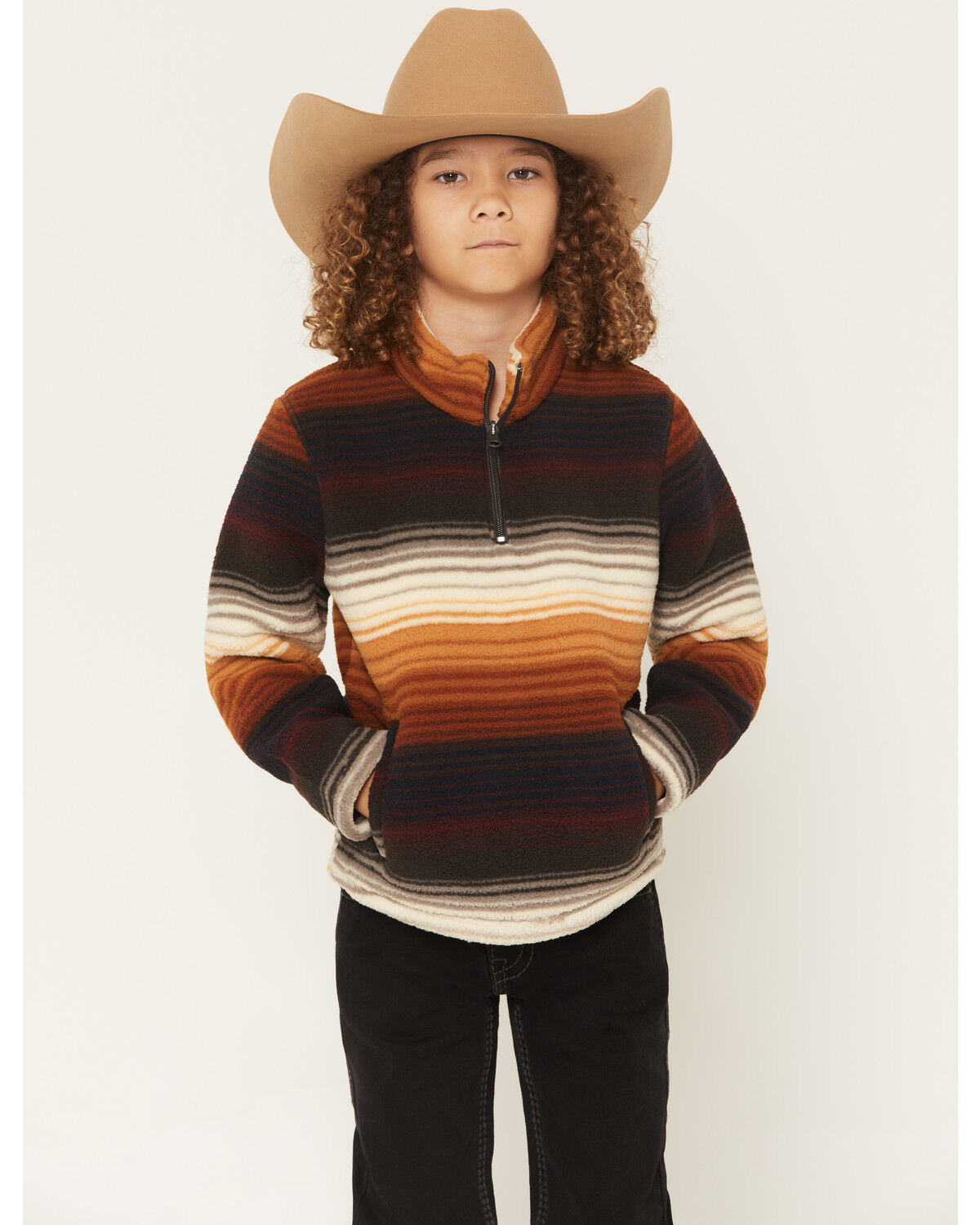 Boy's 1/4 Zip Sherpa Pullover