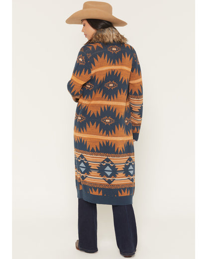 Women's Aztec Fur Sweater Cardigan