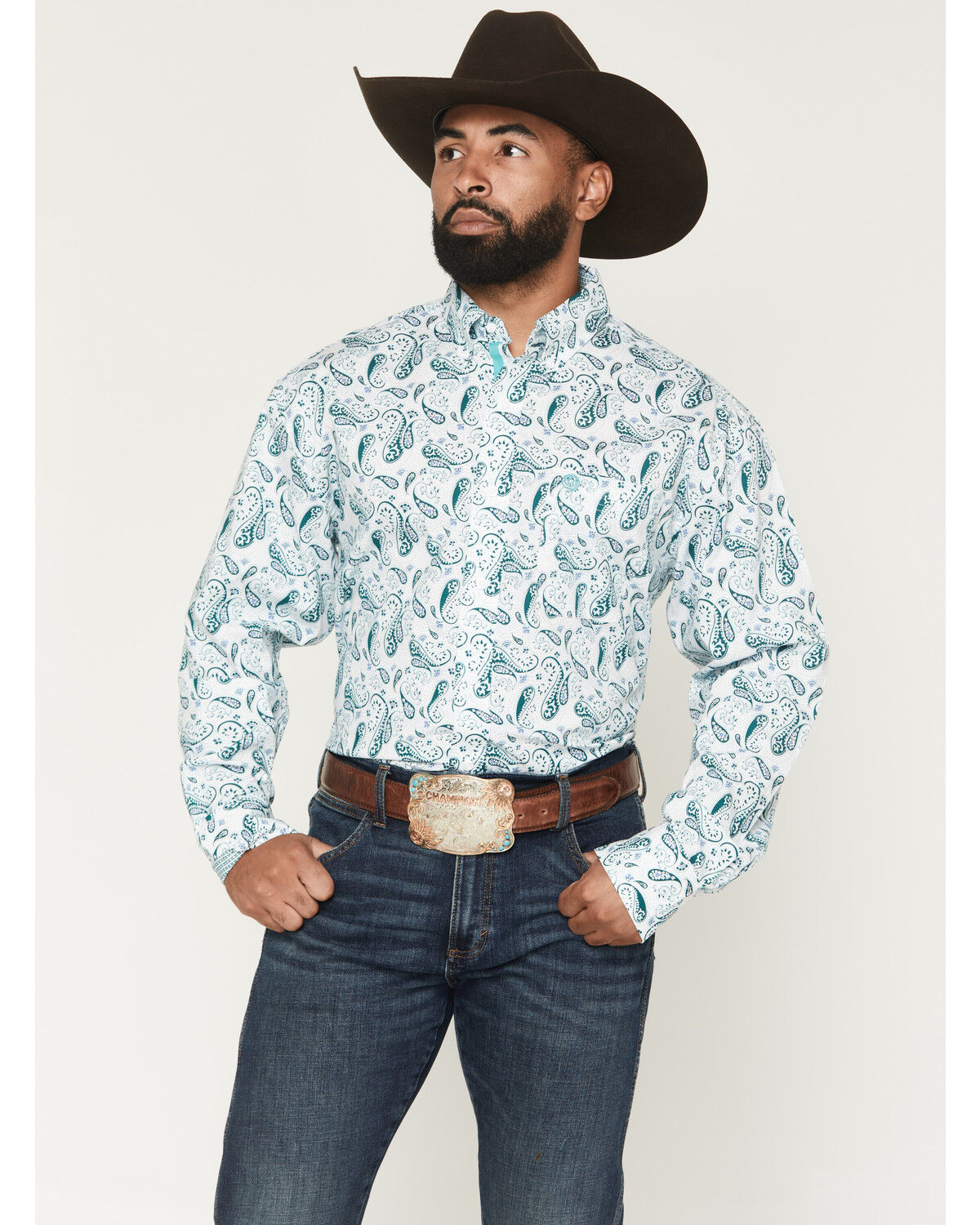 Men's George Straight Long Sleeve Snap Shirt