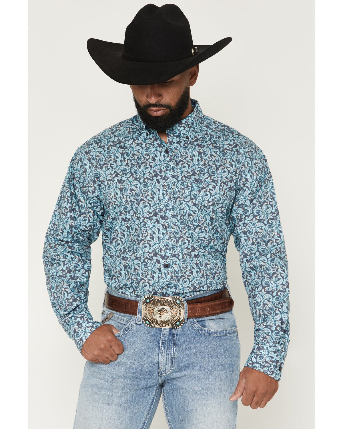 Men's Casual Phelps Floral Paisley Button Down Shirt