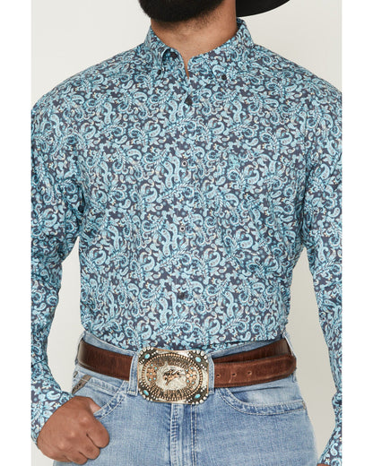 Men's Casual Phelps Floral Paisley Button Down Shirt