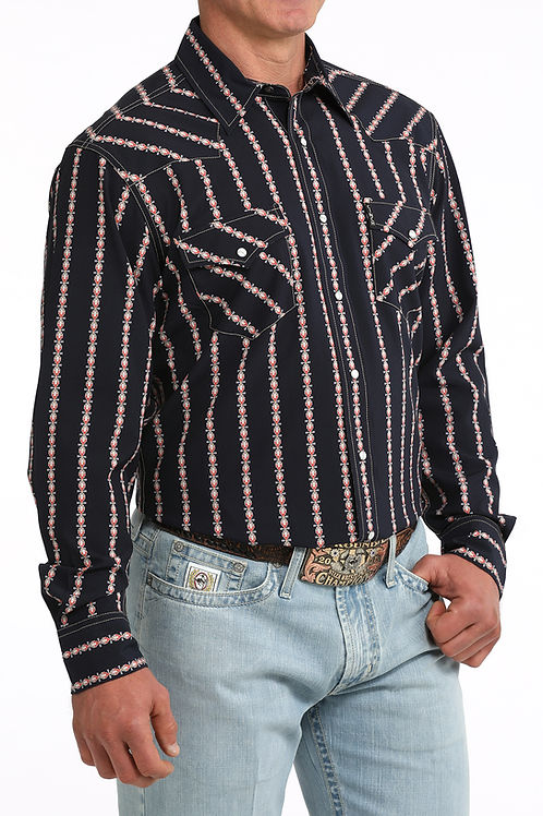 Men's Long Sleeve Modern Fit Snap Shirt