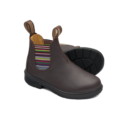 1413 Kids - Brown Striped Elastic