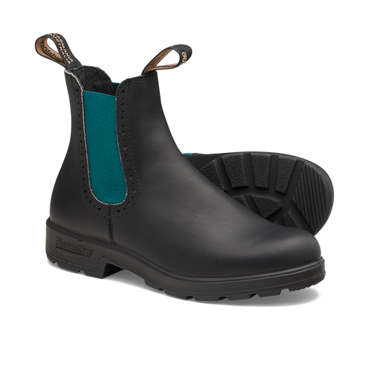 2320 Womens High Top - Black w/Green Elastic