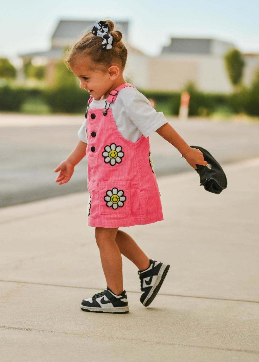 Little Bloomer Pink Cord Dress