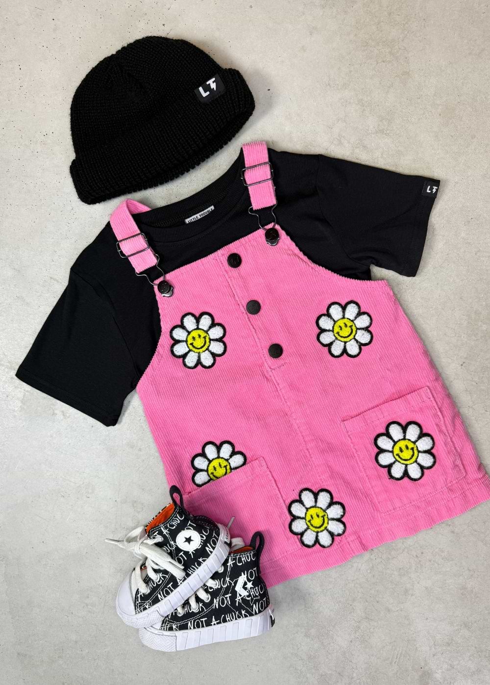 Little Bloomer Pink Cord Dress