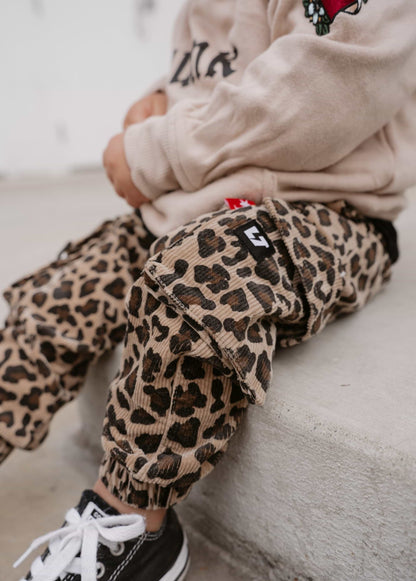 Leopard Cord Cargos