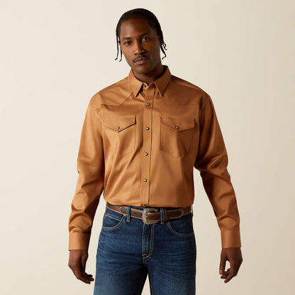 Men's Solid Twill Snap Shirt