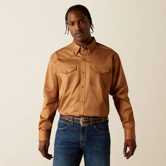 Men's Solid Twill Snap Shirt
