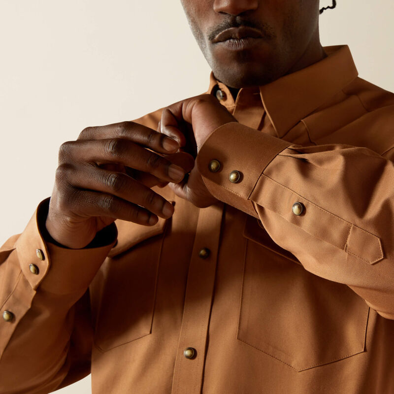 Men's Solid Twill Snap Shirt