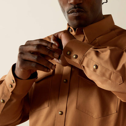 Men's Solid Twill Snap Shirt