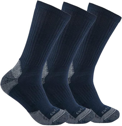 Men's Midweight Cotton Blend Crew 3-Pack