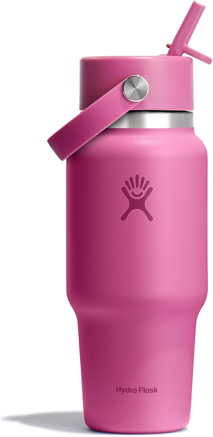 24 Oz Wide Mouth with Flex Straw Cap