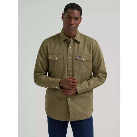 Men's Flannel Lined Long Sleeve Work Shirt