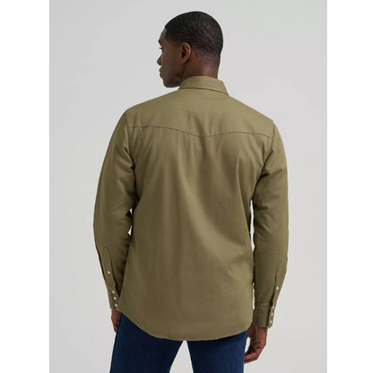 Men's Flannel Lined Long Sleeve Work Shirt