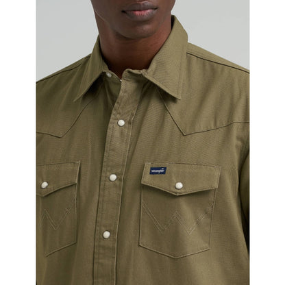 Men's Flannel Lined Long Sleeve Work Shirt