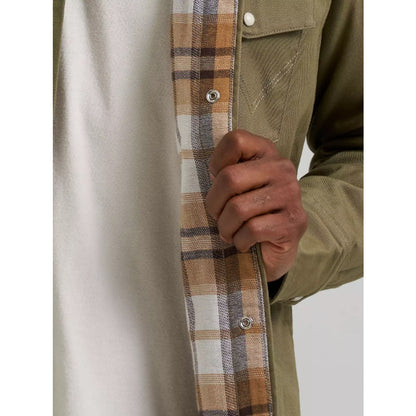 Men's Flannel Lined Long Sleeve Work Shirt