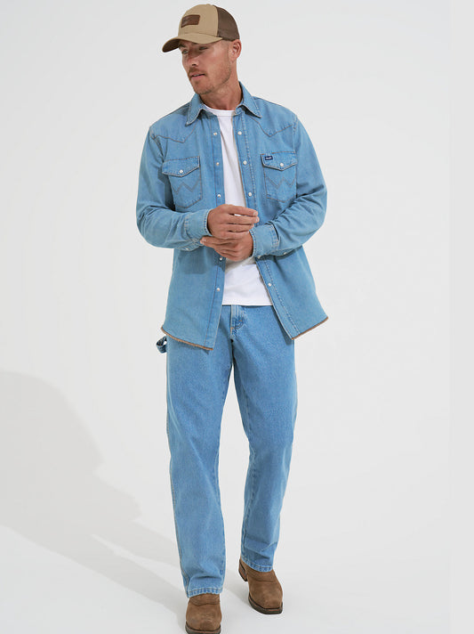 Wrangler Denim Work Long Sleeve - Stonewash