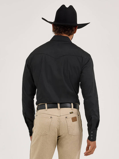 Men's Long Sleeve Solid Broadcloth Western Shirt