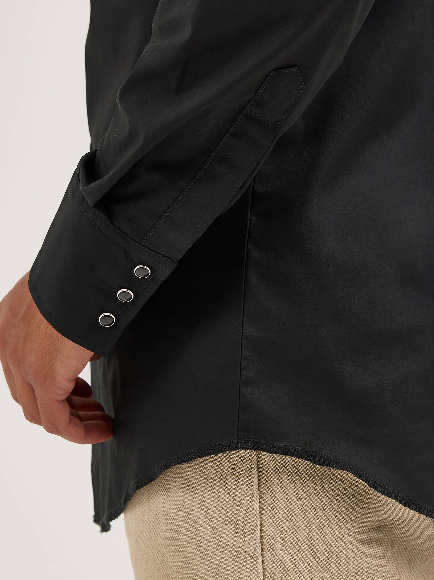 Men's Long Sleeve Solid Broadcloth Western Shirt
