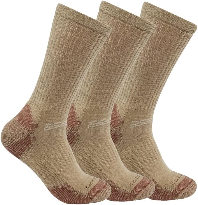 Men's Midweight Cotton Blend Crew 3-Pack
