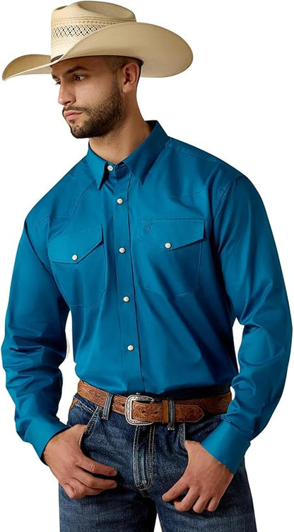 Men's Lightweight Twill Long Sleeve Snap Shirt