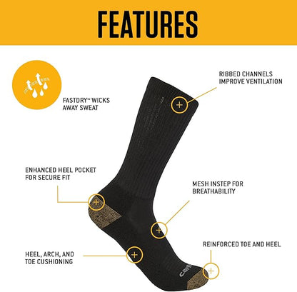 Men's Midweight Crew Sock 6-Pack