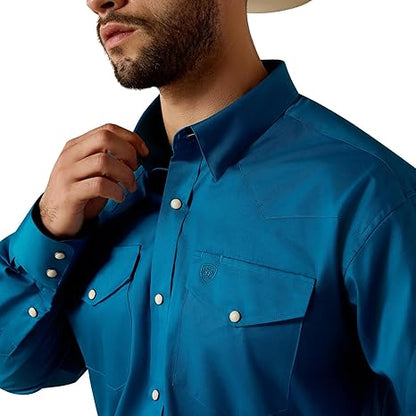 Men's Lightweight Twill Long Sleeve Snap Shirt
