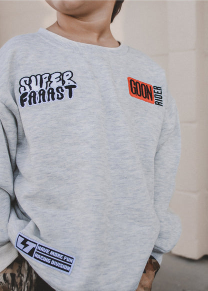 Too Fast Crewneck-GREY