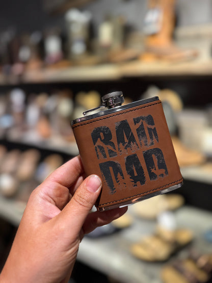 Bob's Leather Engraved Flask