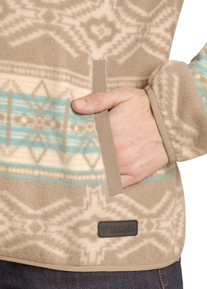 Men's Aztec Snap Fleece Pullover