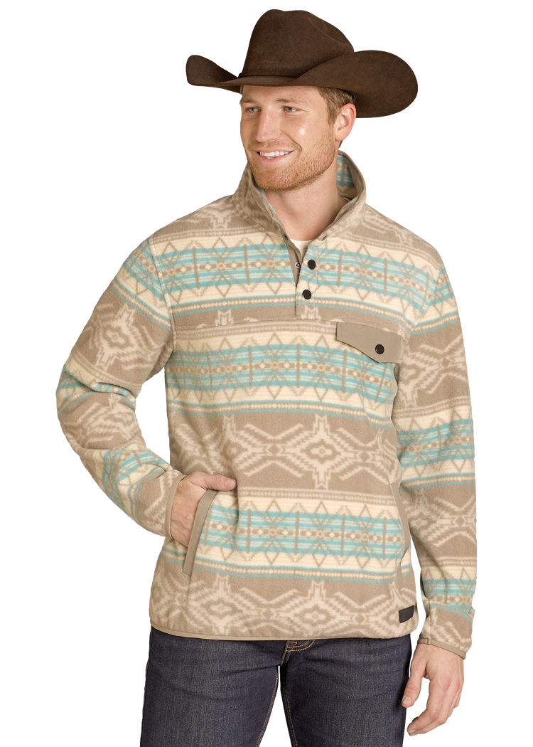Men's Aztec Snap Fleece Pullover