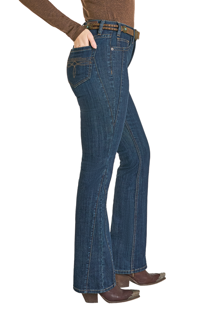 Women's High Rise Side Panel Bootcut Jeans