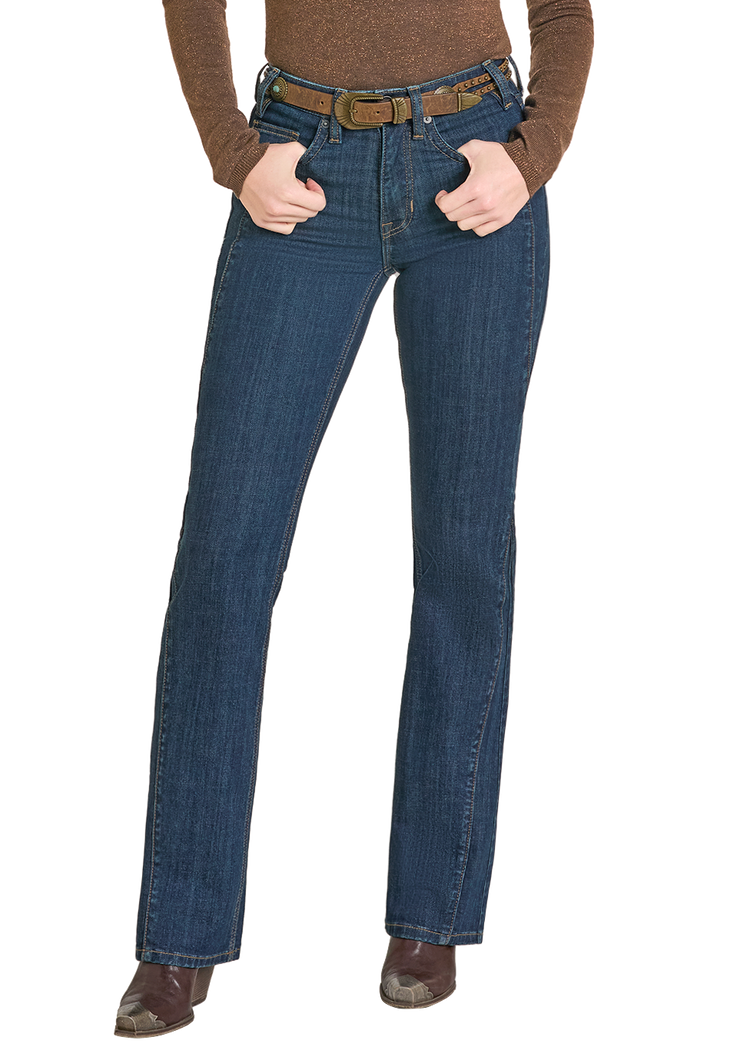 Women's High Rise Side Panel Bootcut Jeans