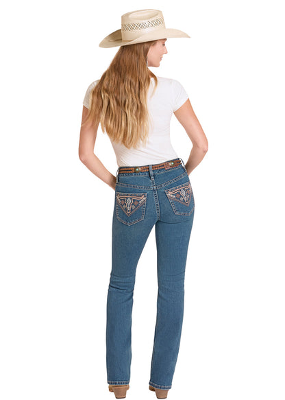 Women's Mid Rise Boot Cut Jean - Steer