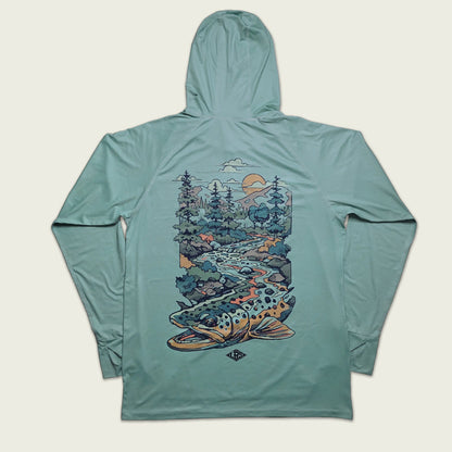 LRS Brown Trout UPF Hoodie