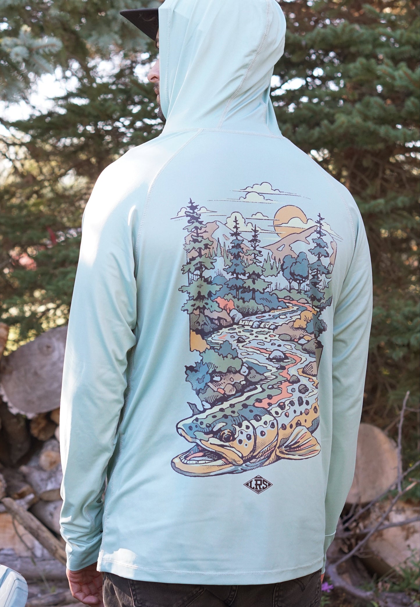 LRS Brown Trout UPF Hoodie