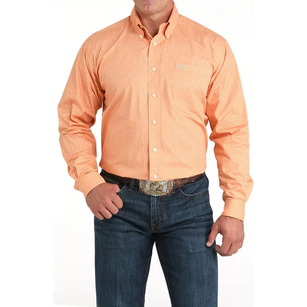 Men's Long Sleeve Western Print