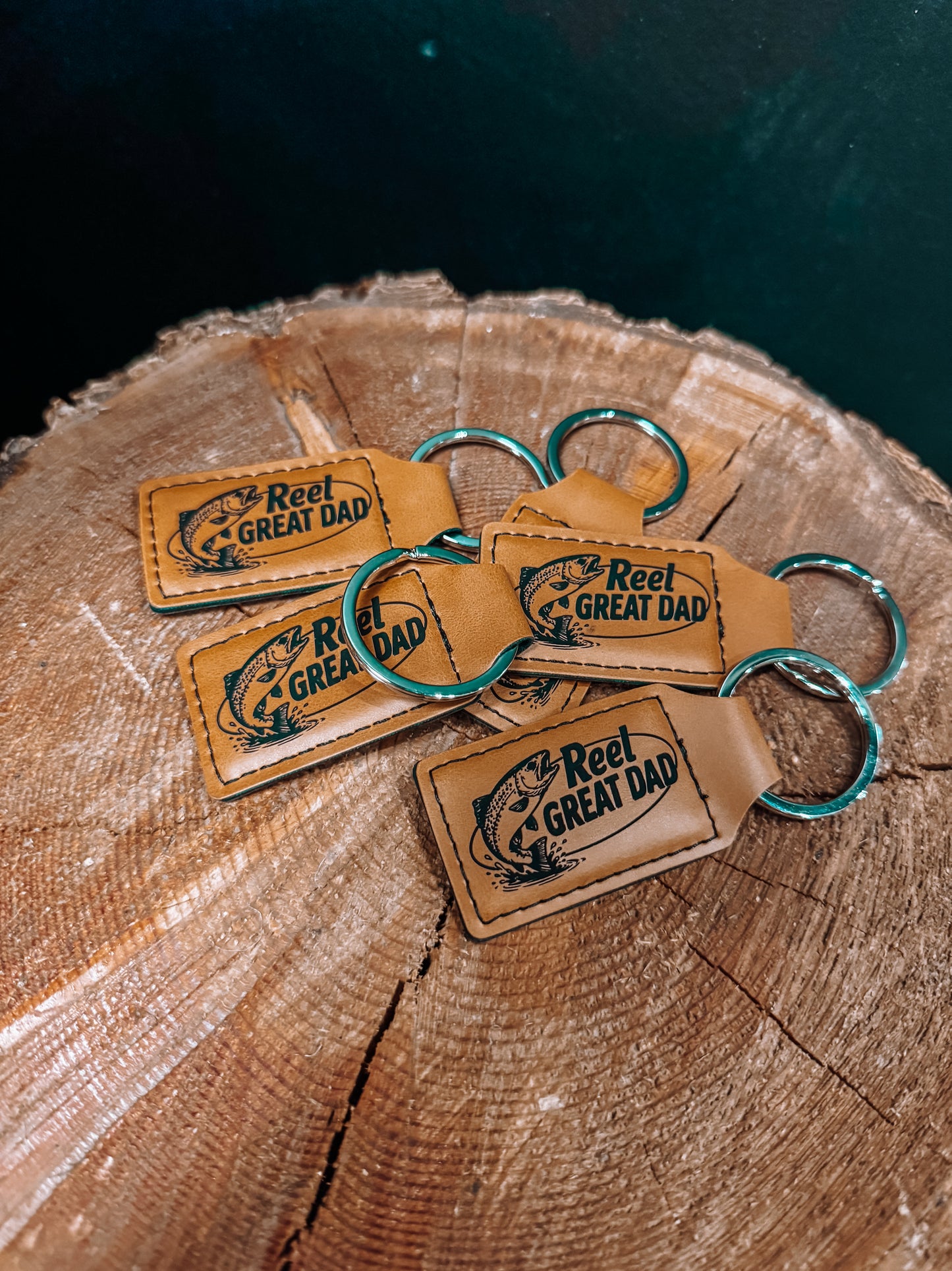 Engraved Leather Keychains