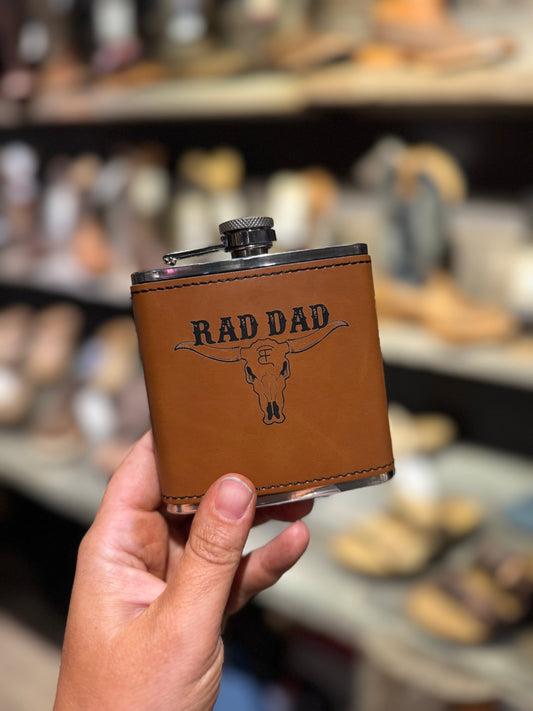 Bob's Leather Engraved Flask