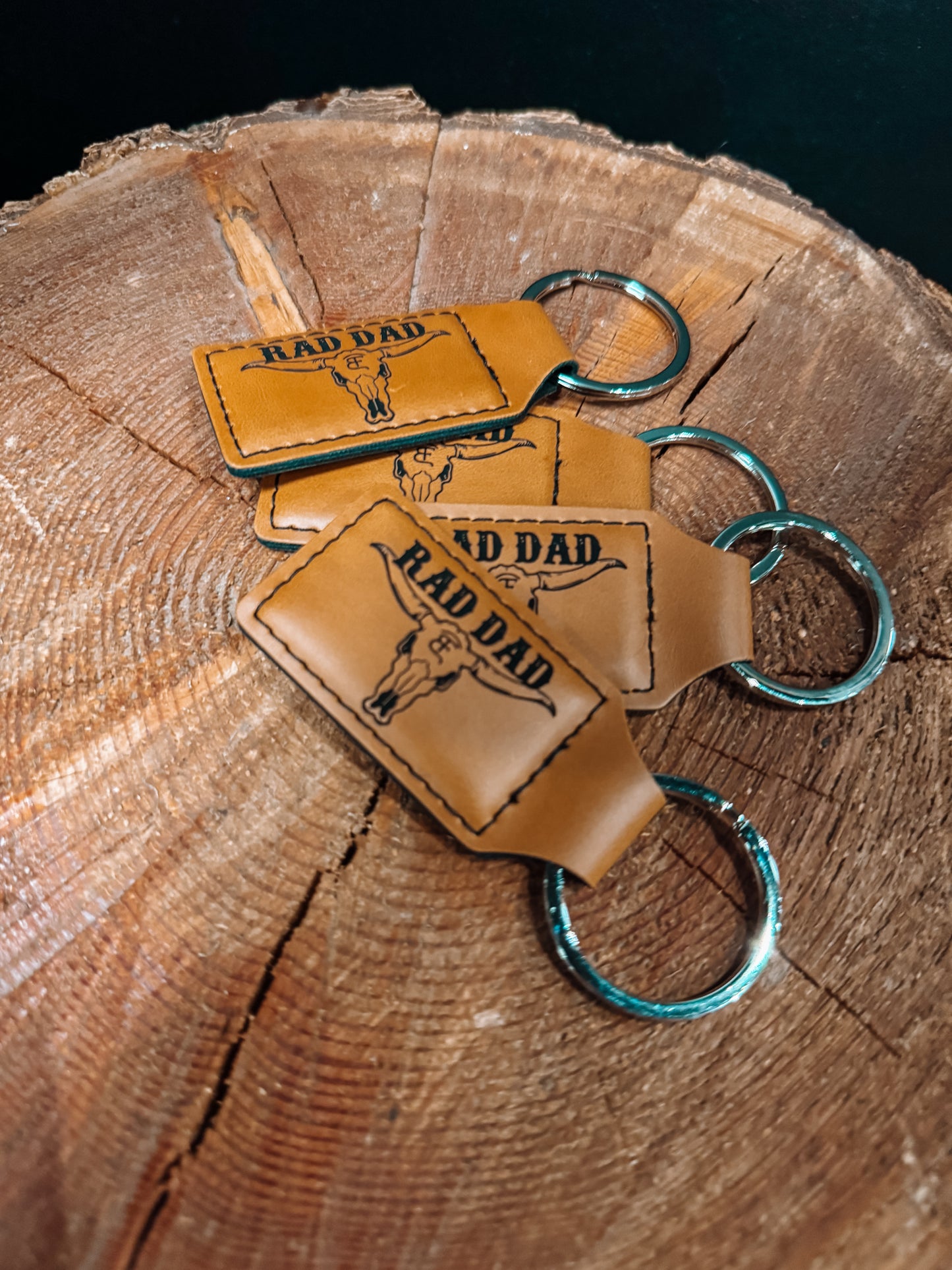 Engraved Leather Keychains