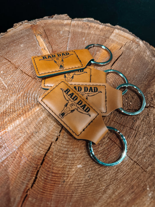 Engraved Leather Keychains