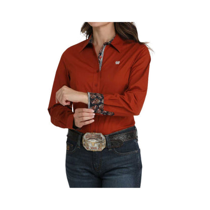 Women's Long Sleeve Solid Button Up
