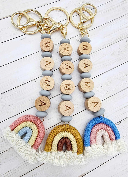 Rainbow MAMA keychain