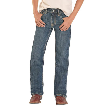 Boy's Regular Fit Light Rope Stitch Bootcut Jeans
